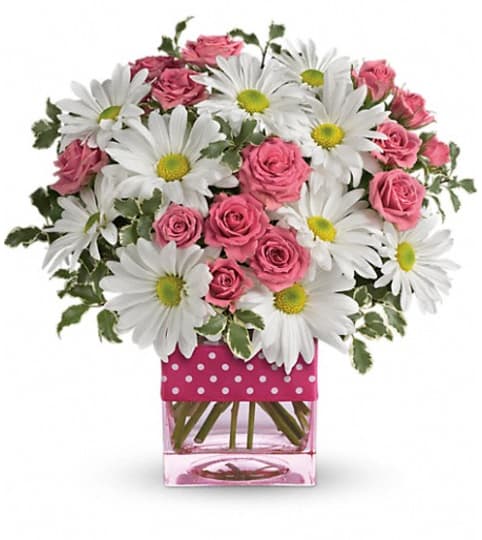 Teleflora's Polka Dots and Posies