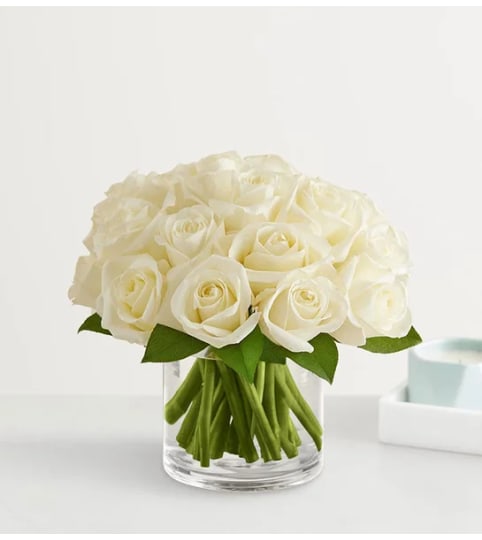 Contemporary White Roses. An arrangement by Lovingly Charlotte.