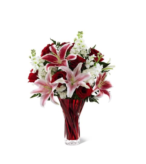 The FTD® Anniversary Bouquet - Red. An arrangement by Country Cousins Flower Shop.