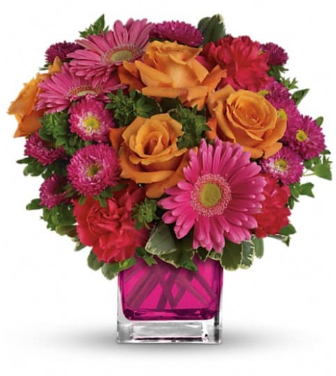 Teleflora's Turn Up The Pink Bouquet. An arrangement by Jo-Dee's Blooms and Things.