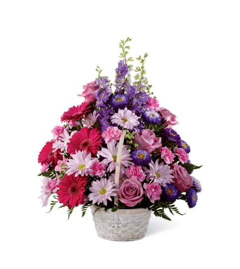The FTD® Pastel Peace™ Basket. An arrangement by Mt. Scott Flowers.