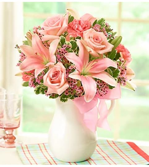 Pink Lemonade Bouquet™. An arrangement by Blessing and Blooms Florist.