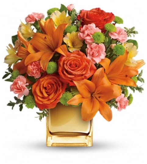 Teleflora's Tropical Punch Bouquet. An arrangement by Jo-Dee's Blooms and Things.