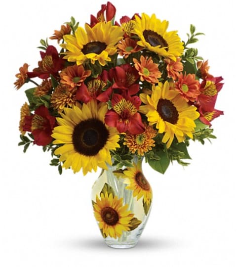 Teleflora's Simply Sunny Bouquet. An arrangement by Fabulous Flowers.