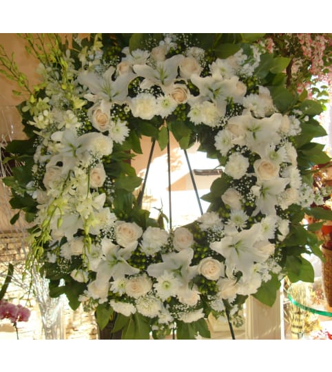 White Sympathy Wreath