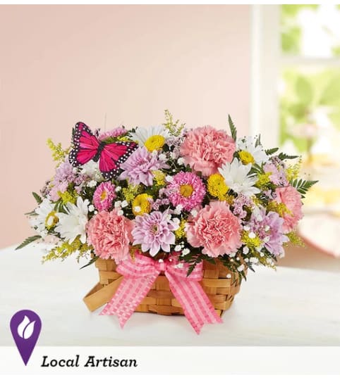 Blossoming Blooms™ Basket. An arrangement by Lovingly Charlotte.
