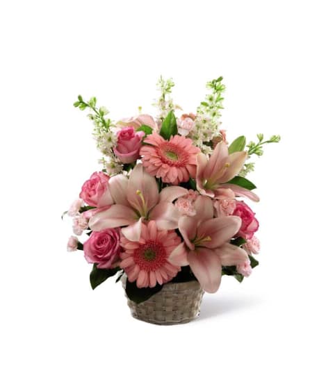 The FTD® Whispering Love™ Pink Arrangement. An arrangement by Cal's Grower Direct.
