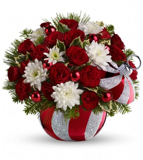 Celebrations by Radko Ornament by Teleflora. An arrangement by Fabulous Flowers.