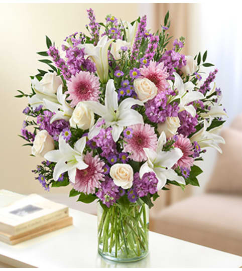 Ultimate Elegance™ - Lavender and White. An arrangement by Susana's Flowers.
