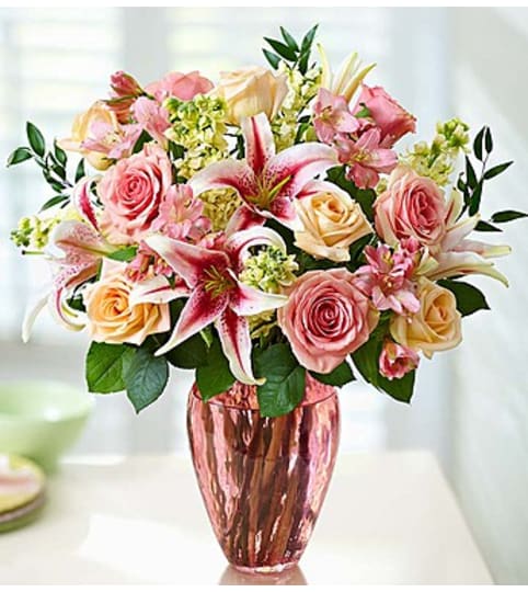 Shades of Pink™. An arrangement by Blessing and Blooms Florist.