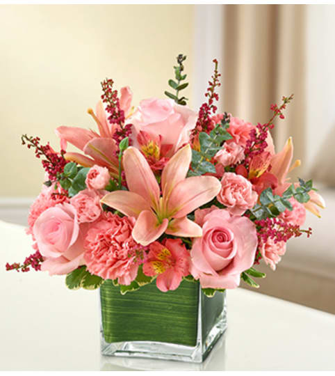 Healing Tears - All Pink. An arrangement by Graceland Florist.