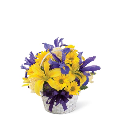 The FTD® Spirit of Spring™ Basket. An arrangement by Country Cousins Flower Shop.