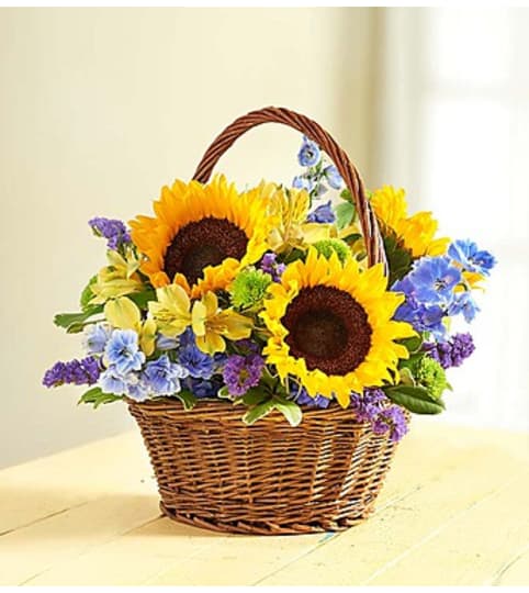 Fields of Europe Summer Basket™. An arrangement by Susana's Flowers.