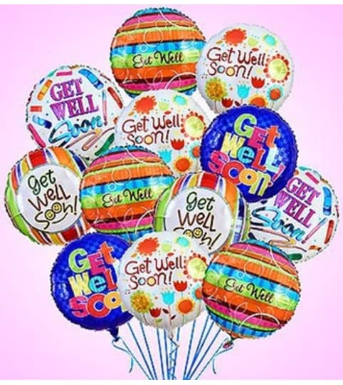 Air-Rangement® - Get Well Mylar Balloons. An arrangement by Susana's Flowers.