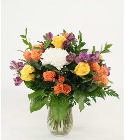 Colorful Mixed Design with Spray Roses