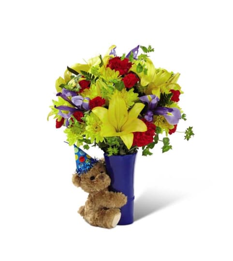 The FTD® Big Hug® Birthday Bouquet. An arrangement by Country Cousins Flower Shop.
