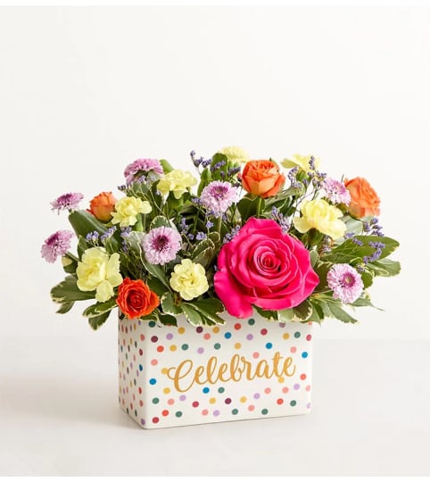 The Celebrate The Day Flower Bouquet™. An arrangement by Lovingly Charlotte.
