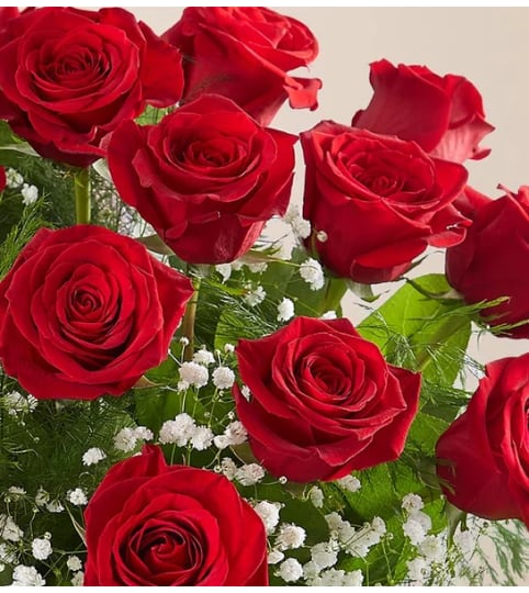 Milestone Anniversary Bouquet - 30 to 50 Stems Red. An arrangement by Lovingly Charlotte.
