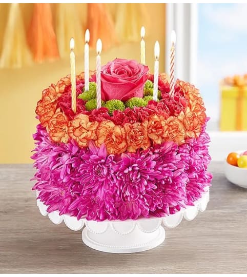 Birthday Wishes Flower Cake® Lively
