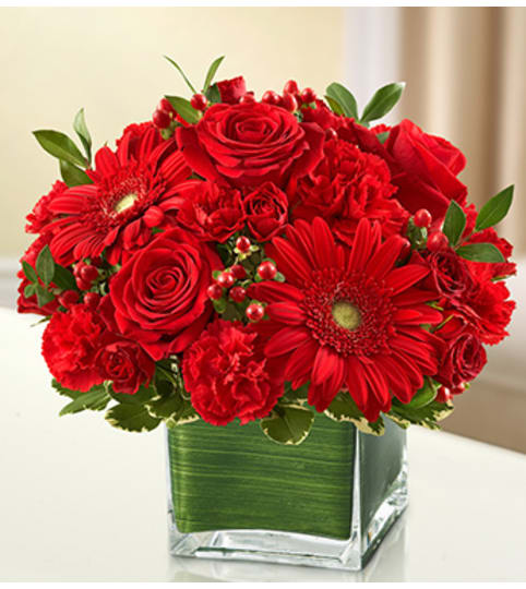 Healing Tears - All Red. An arrangement by Graceland Florist.