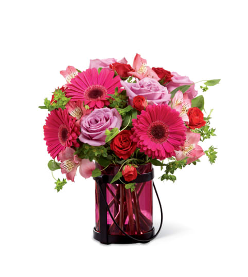 The FTD® Pink Exuberance™ Bouquet. An arrangement by Country Cousins Flower Shop.