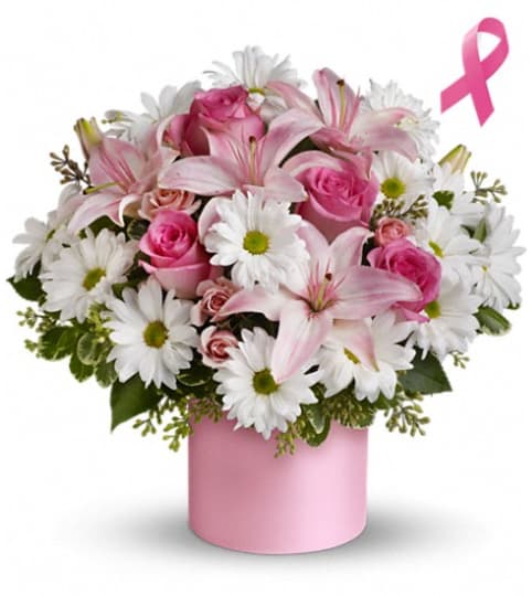 Teleflora's Pink Hope and Courage Bouquet. An arrangement by Pompano Beach Floral.