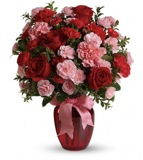 Dance with Me Bouquet with Red Roses. An arrangement by Flower Trends Florists.