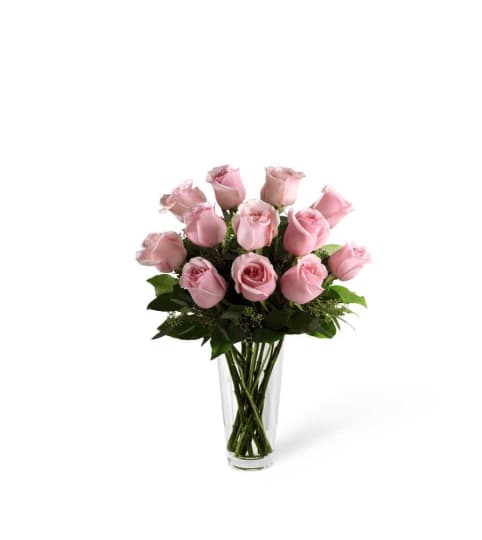 The Long Stem Pink Rose Bouquet by FTD®