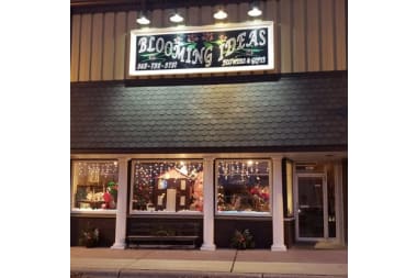 Blooming Ideas florist arranging flowers