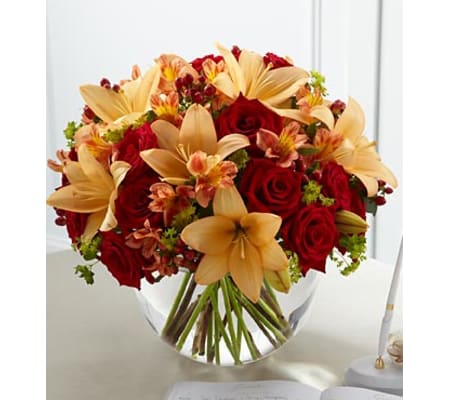 lily and roses