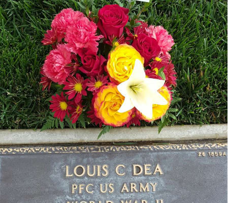 Autumn Bliss Gravesite Arrangement