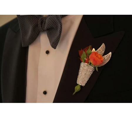 Deluxe Sparkle Boutonniere 101