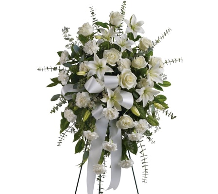 Tranquil White Standing Spray