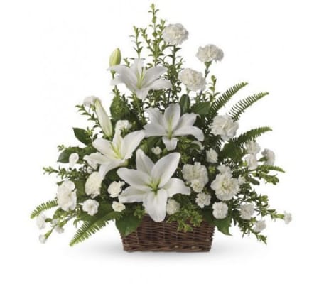 White Lily Expressions Basket