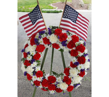 Banner Yet Wave Standing Wreath