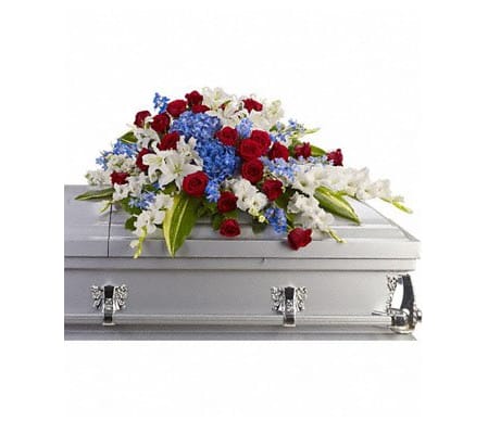 Patriotic Sentiments Casket Spray