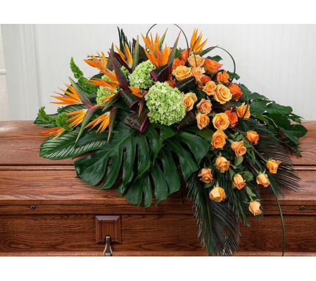 Birds of Paradise Casket Spray