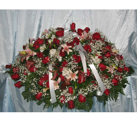 Red Rose with Oriental Orchids GF-CC4