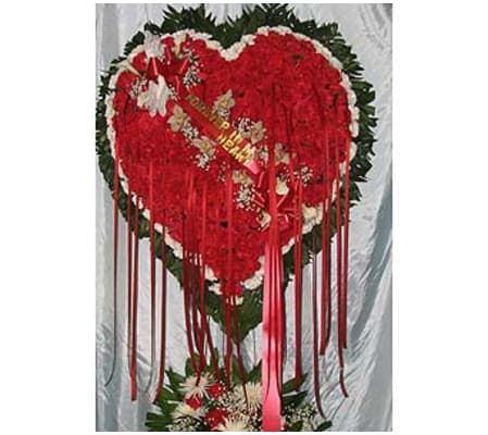 Bleeding Heart with White Carnation Border GF-H3