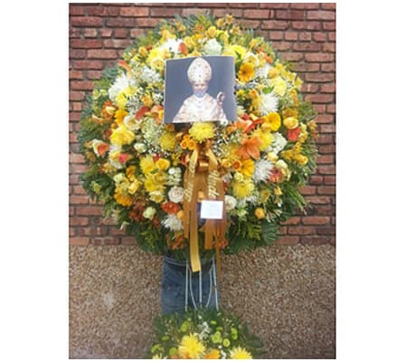 Wreath with Religious Photo GF-SW14