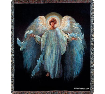 MESSENGER OF PEACE ANGEL MEMORIAL THROW