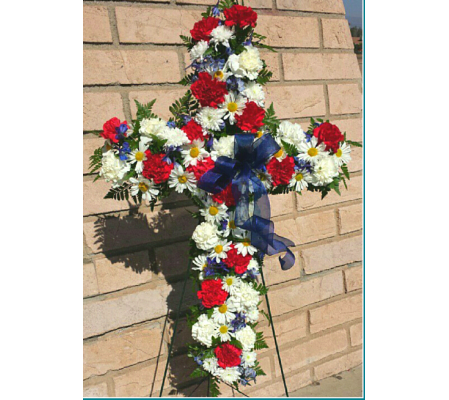 Patriot standing cross
