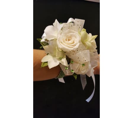 Premium All White Corsage