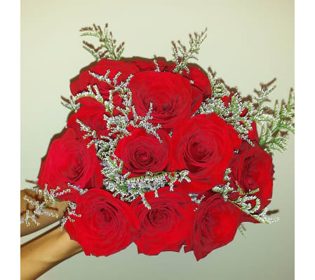 Rustic Red Rose Bridal Bouquet