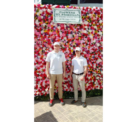 FLOWERWALL OF SILK FLOWERS