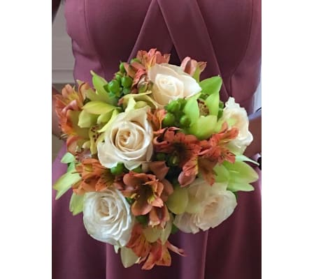 HANDTIED BOUQUET OF MUTED FLOWERS