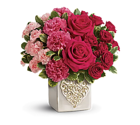 Swirling Heart Cube Vase