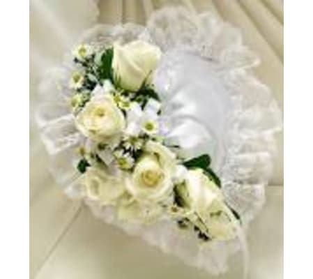 HEART SHAPE SATIN CASKET PILLOW