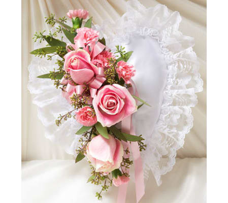 HEART SHAPE SATIN PILLOW