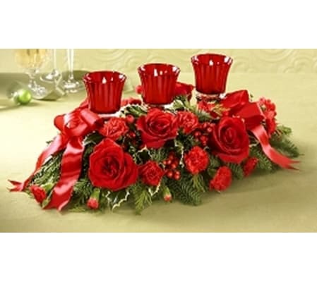 TRIPLE VOTIVE CENTERPIECE